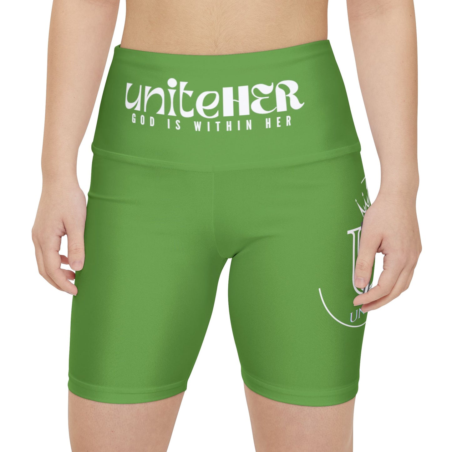 UniteHER Women's Workout Shorts (LIME)