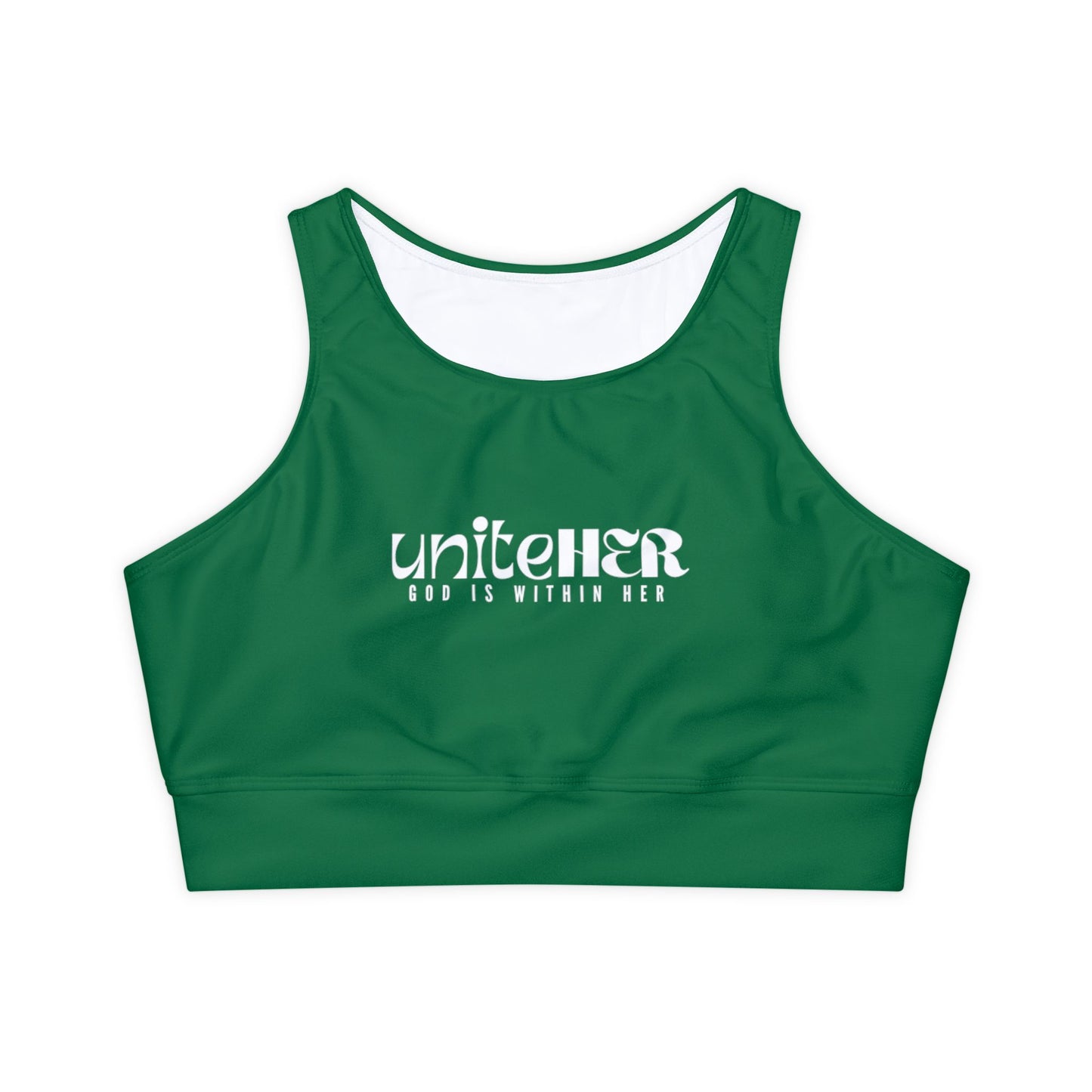 UniteHER, Padded Sports Bra (HUNTERGREEN)