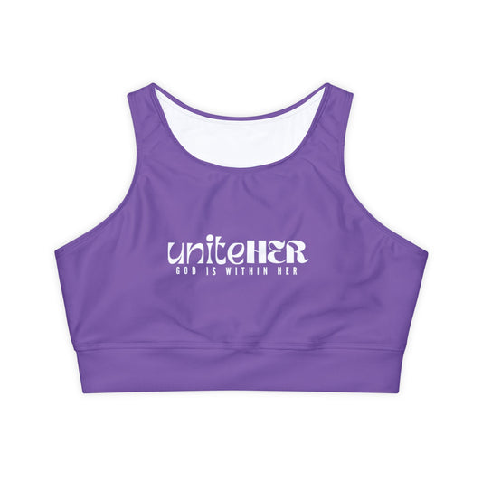 UniteHER, Padded Sports Bra (LPURP)
