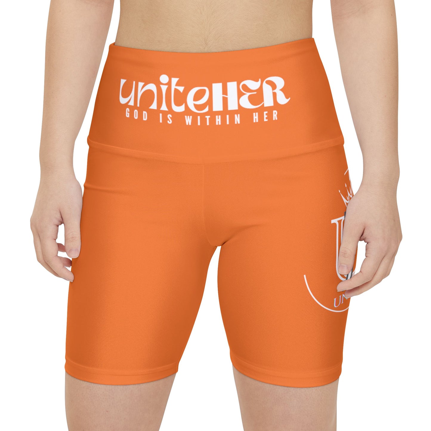 UniteHER Women's Workout Shorts (TANGERINE)