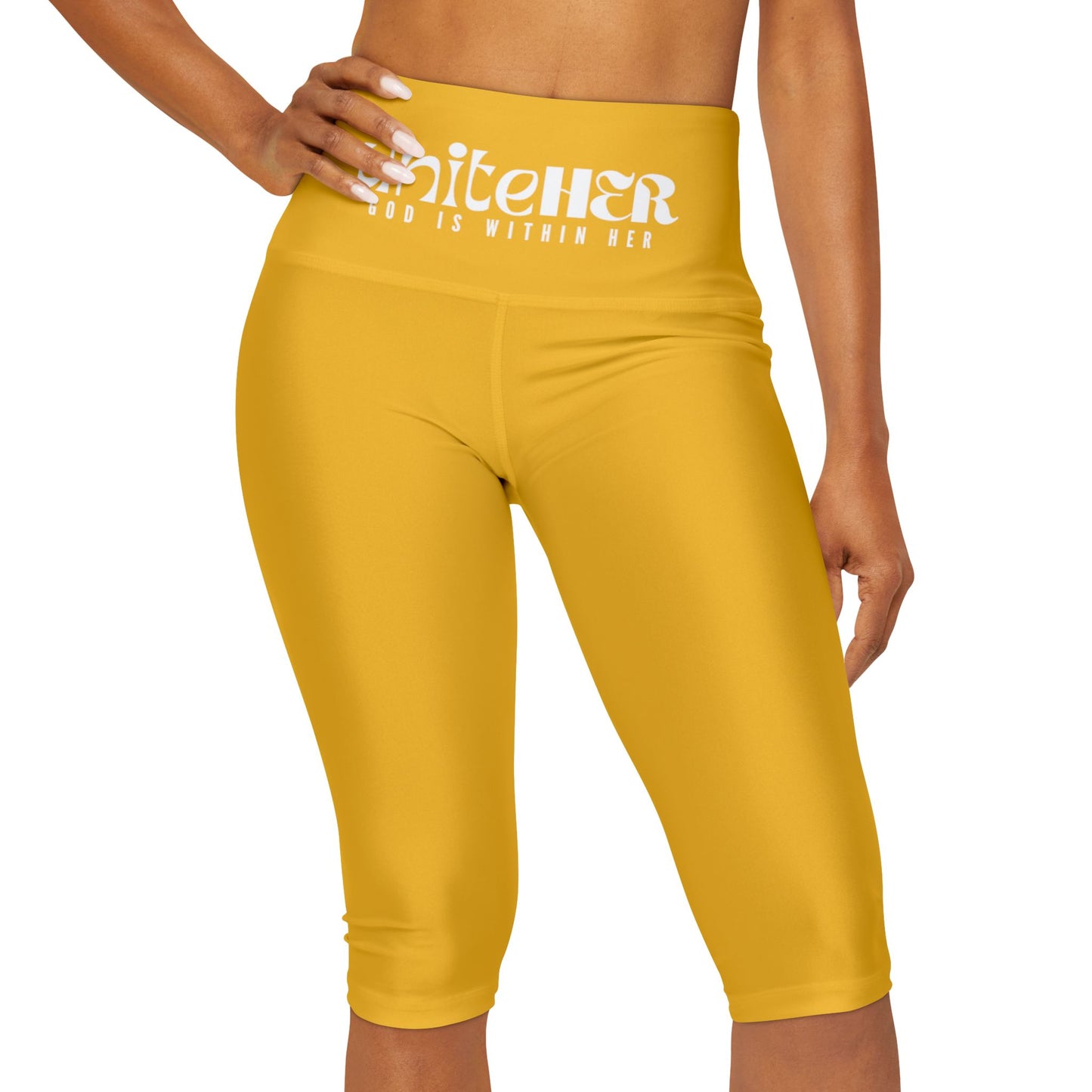 UniteHER Yoga Capri Leggings (MUSTARD)